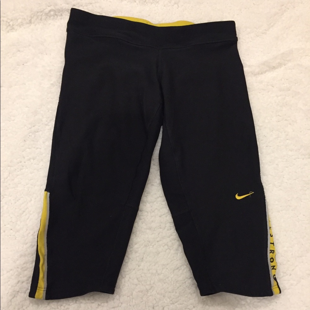 Black NIKE Dri-Fit LIVE STRONG Bicycle Spandex